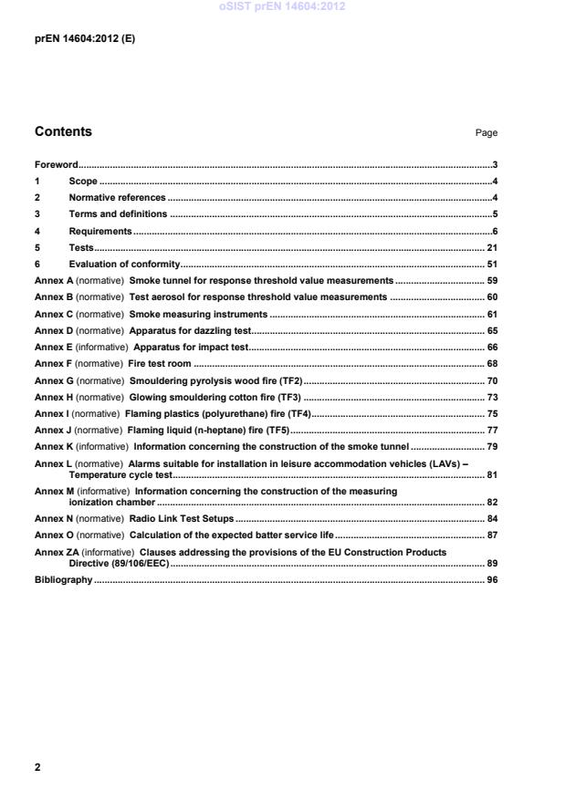 prEN 14604 prEN 14604:2012 - Page 4 preview