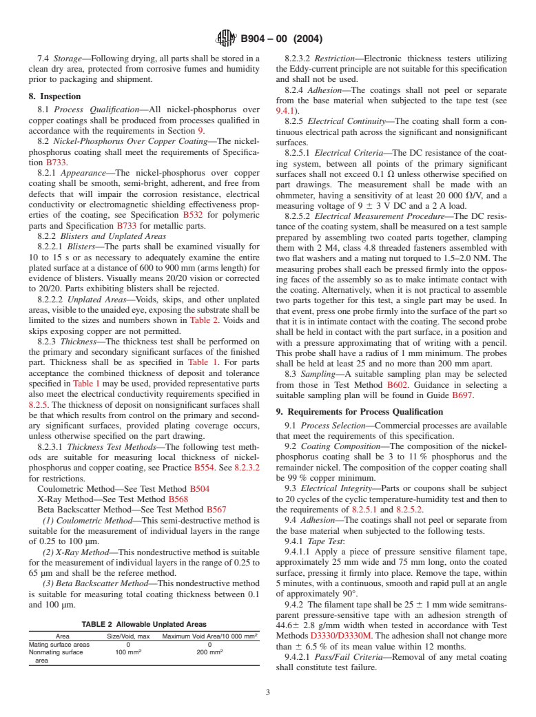 ASTM B904-00(2004) - Standard Specification for Autocatalytic Nickel over Autocatalytic Copper for Electromagnetic Interference Shielding