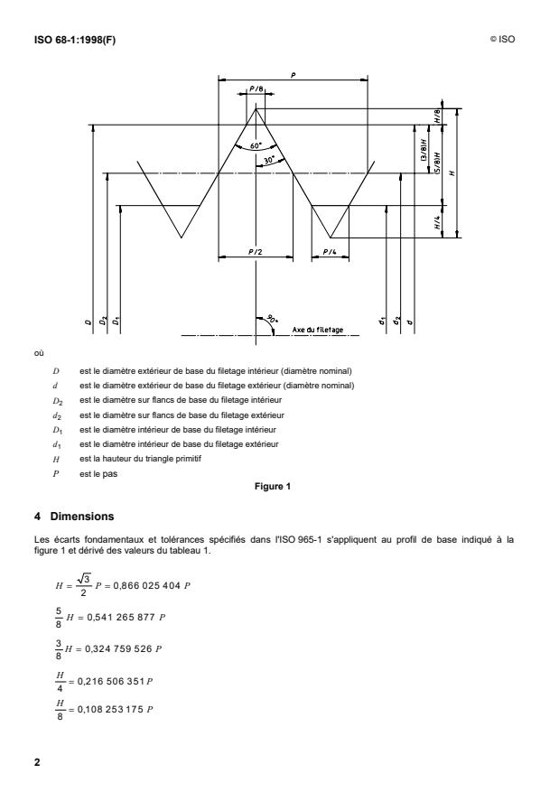 ISO 68-1:1998 ISO 68-1:1998 - Filetages ISO pour usages généraux -- Profil de base - Page 4 preview