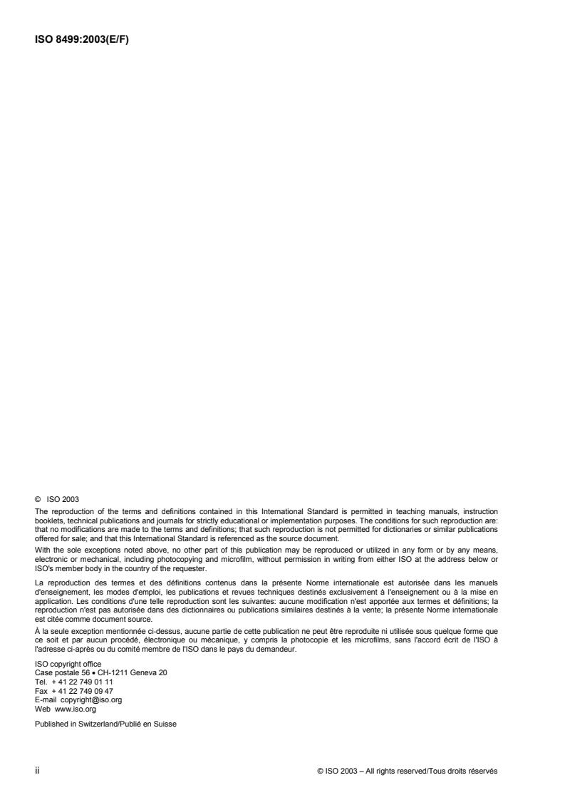 ISO 8499:2003 ISO 8499:2003 - Page 2 preview