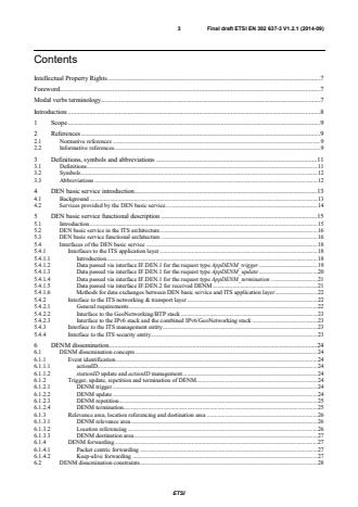 ETSI EN 302 637-3 V1.2.1 (2014-09) - Intelligent Transport Systems (ITS); Vehicular Communications; Basic Set of Applications; Part 3: Specifications of Decentralized Environmental Notification Basic Service