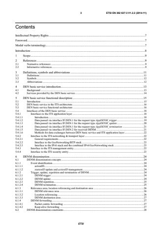 ETSI EN 302 637-3 V1.2.2 (2014-11) - Intelligent Transport Systems (ITS); Vehicular Communications; Basic Set of Applications; Part 3: Specifications of Decentralized Environmental Notification Basic Service