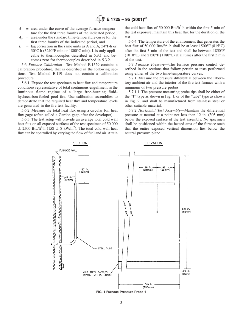 ASTM E1725-95(2001)e1 - Standard Test Methods for Fire Tests of Fire-Resistive Barrier Systems for Electrical System Components