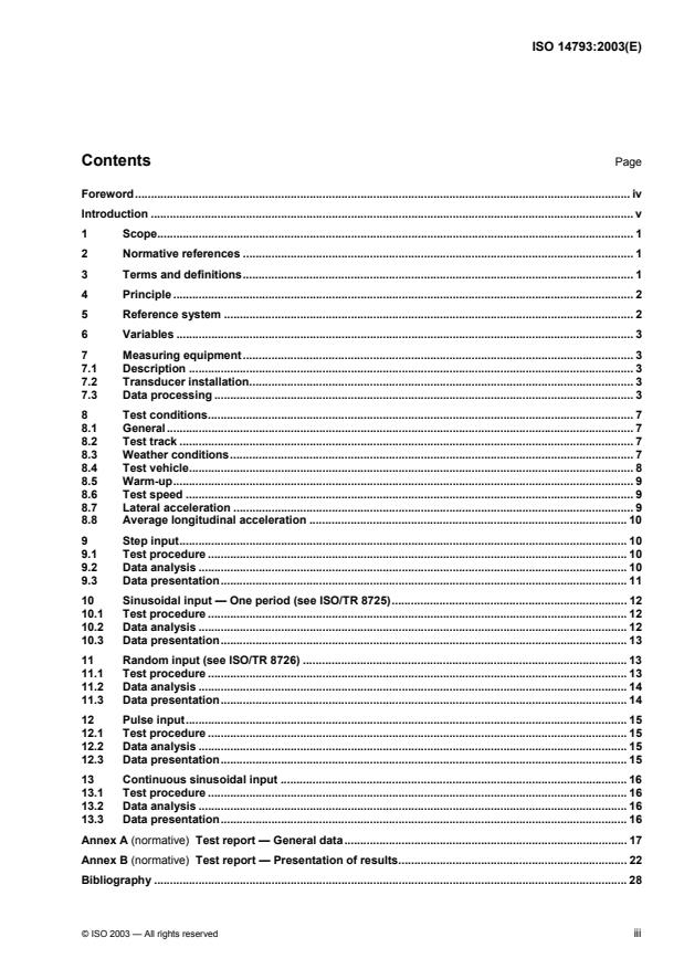 ISO 14793:2003 - Road vehicles -- Heavy commercial vehicles and buses -- Lateral transient response test methods