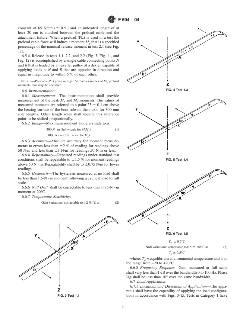 ASTM F504-04 - Standard Test Method for Measuring the Quasi-Static Release Moments of Alpine Ski Bindings