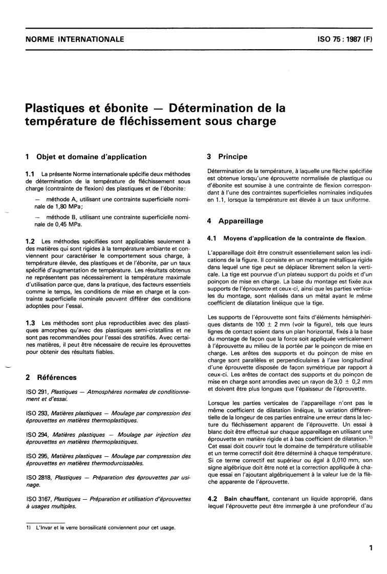 ISO 75:1987 - Plastics and ebonite — Determination of temperature of deflection under load
Released:3/26/1987