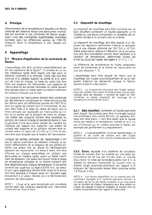ISO 75-1:1993 ISO 75-1:1993 - Plastiques -- Détermination de la température de fléchissement sous charge - Page 4 preview