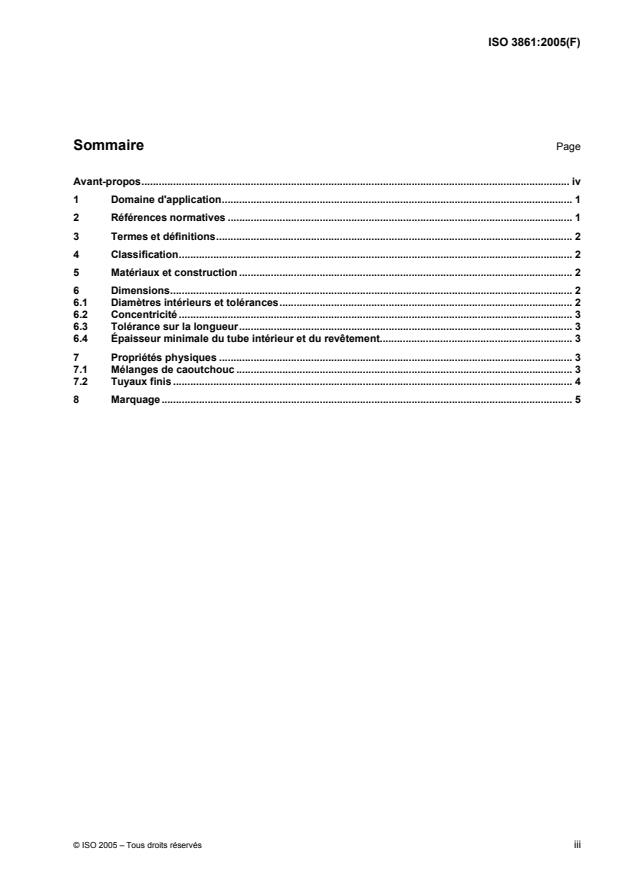 ISO 3861:2005 - Tuyaux en caoutchouc pour sablage et grenaillage -- Spécifications