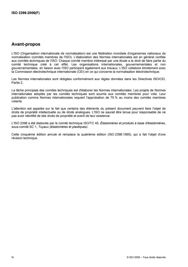 ISO 2398:2006 ISO 2398:2006 - Tuyaux en caoutchouc renforcés textile pour l'air comprimé -- Spécifications - Page 4 preview