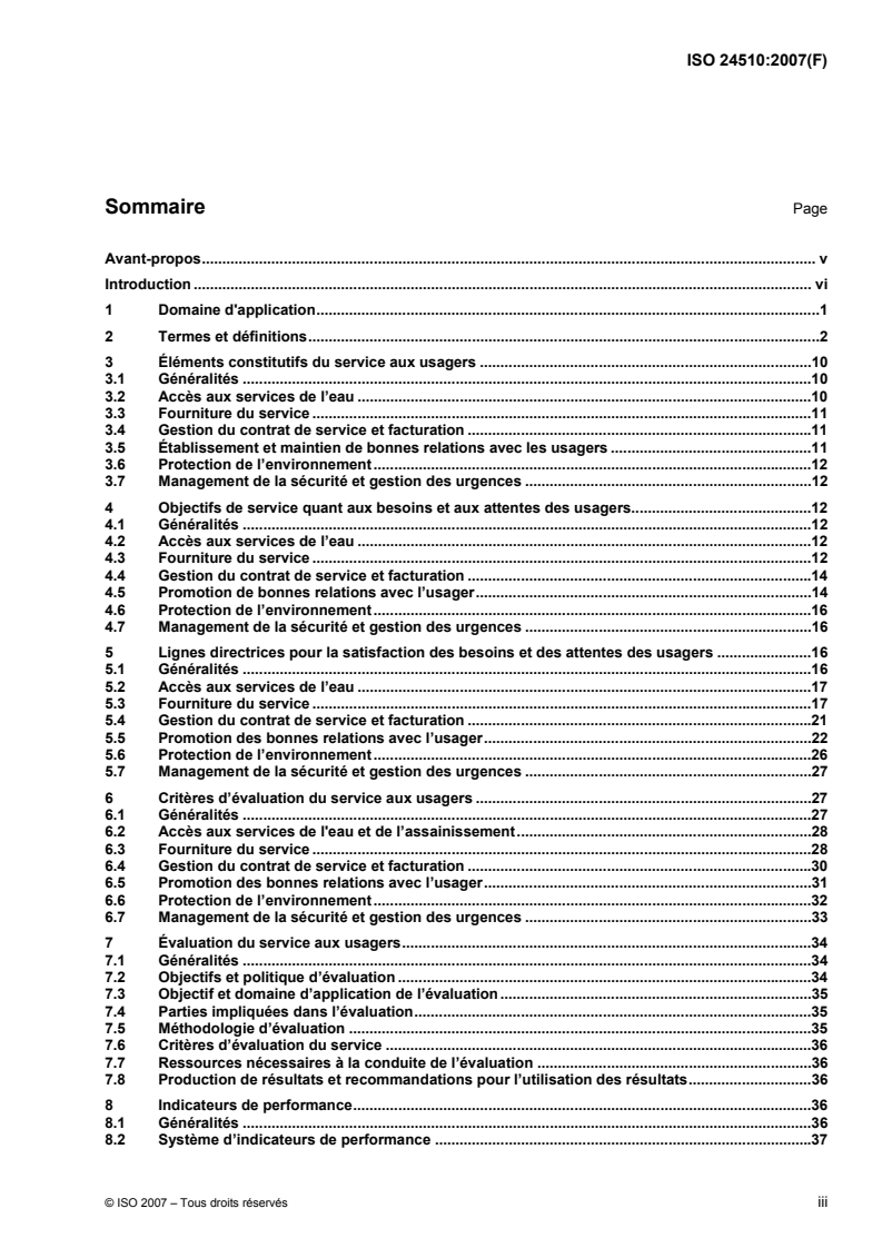 ISO 24510:2007 ISO 24510:2007 - Activités relatives aux services de l'eau potable et de l'assainissement — Lignes directrices pour l'évaluation et l'amélioration du service aux usagers
Released:11/29/2007
