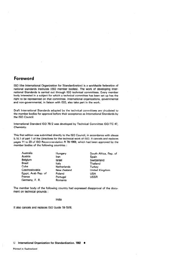 ISO 78-2:1982 ISO 78-2:1982 - Layouts for standards - Page 2 preview
