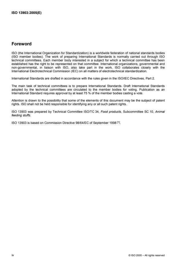 ISO 13903:2005 ISO 13903:2005 - Animal feeding stuffs -- Determination of amino acids content - Page 4 preview