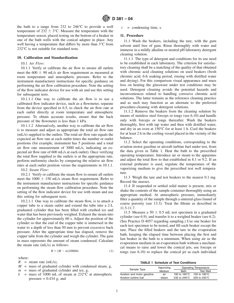 ASTM D381-04 - Standard Test Method for Gum Content in Fuels by Jet Evaporation