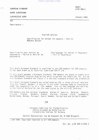 PSIST prEN 998-2:1996