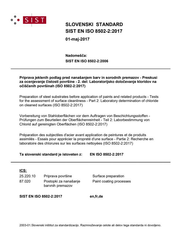 EN ISO 8502-2:2017