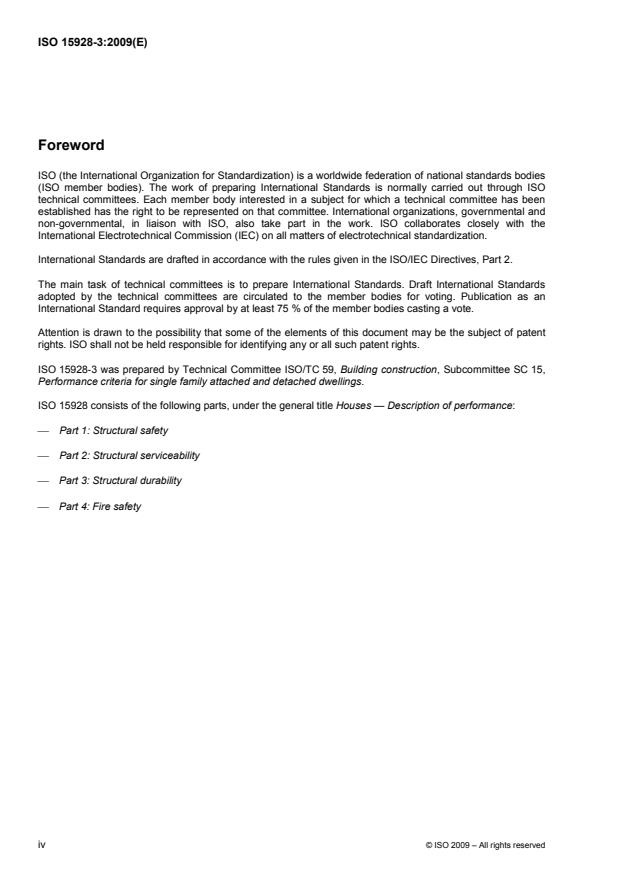 ISO 15928-3:2009 ISO 15928-3:2009 - Houses -- Description of performance - Page 4 preview