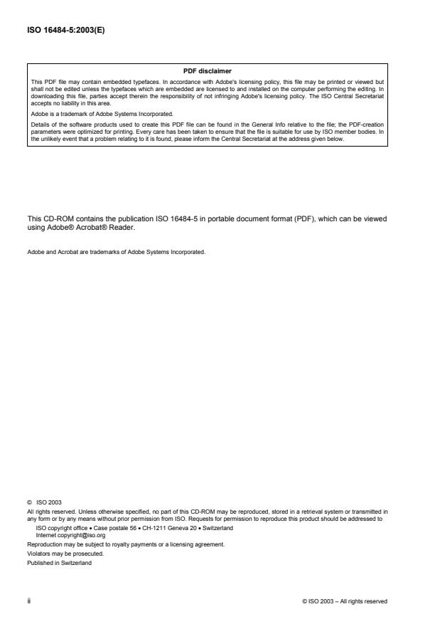 ISO 16484-5:2003 ISO 16484-5:2003 - Building automation and control systems - Page 2 preview