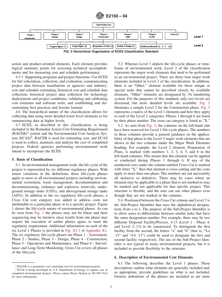 ASTM E2150-04 - Standard Classification for Life-Cycle Environmental Work Elements&#8212;Environmental Cost Element Structure