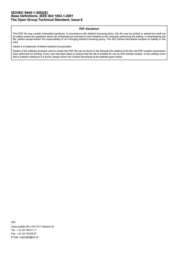 ISO/IEC 9945-1:2002 ISO/IEC 9945-1:2002 - Information technology -- Portable Operating System Interface (POSIX) - Page 2 preview