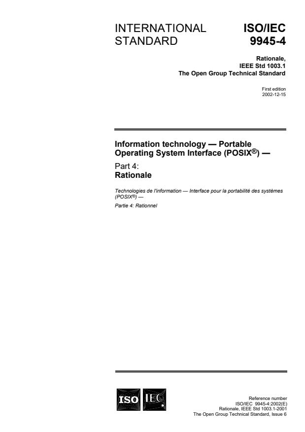 ISO/IEC 9945-4:2002 - Information technology -- Portable Operating System Interface (POSIX)