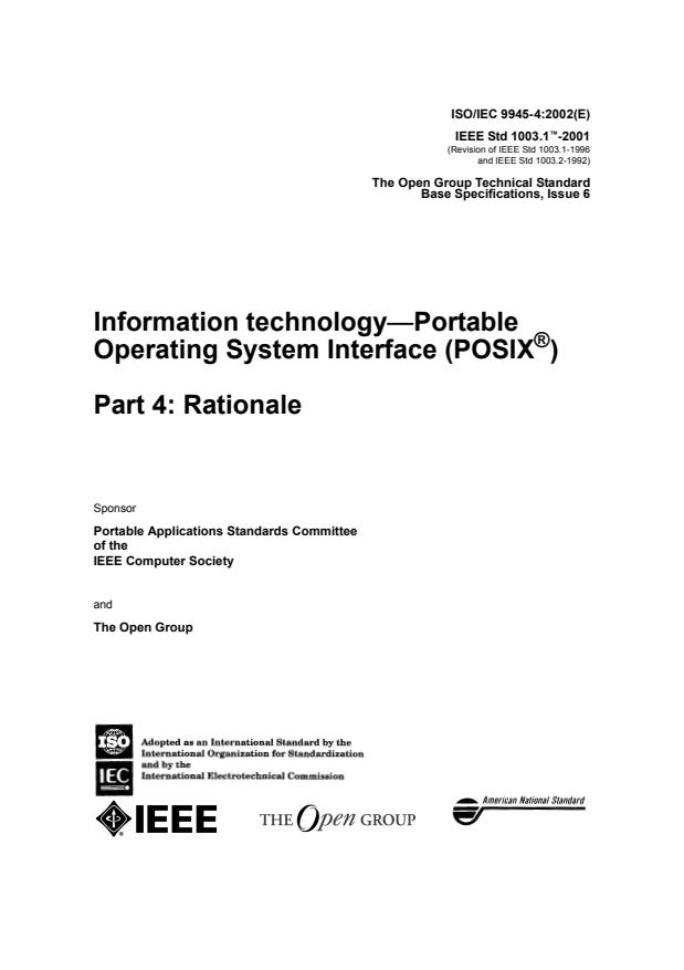 ISO/IEC 9945-4:2002 - Information technology -- Portable Operating System Interface (POSIX)