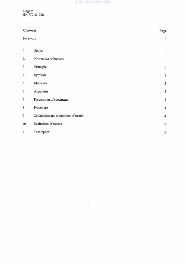 EN 772-9:1998 EN 772-9:1999 - Page 4 preview