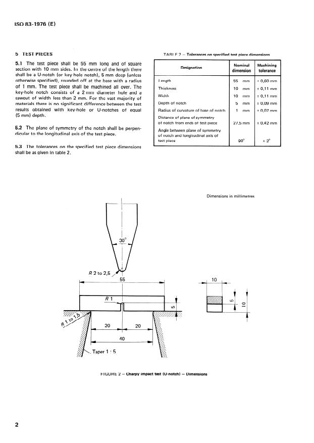ISO 83:1976 ISO 83:1976 - Steel -- Charpy impact test (U-notch) - Page 4 preview
