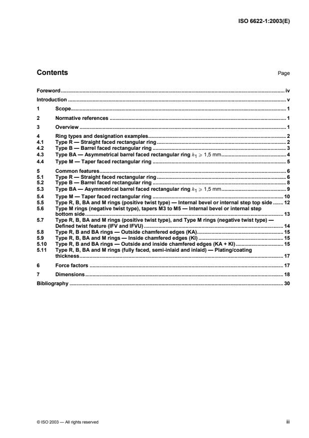 ISO 6622-1:2003 - Internal combustion engines -- Piston rings