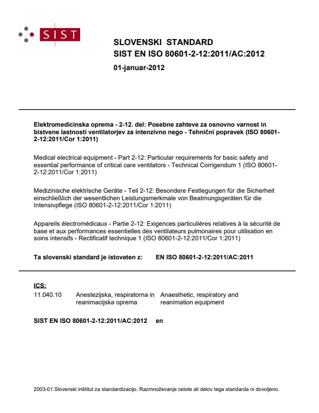 EN ISO 80601-2-12:2011/AC:2012