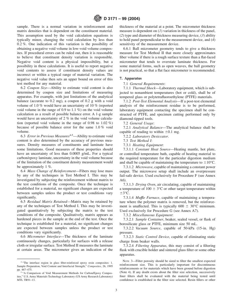 ASTM D3171-99(2004) - Standard Test Methods for Constituent Content of Composite Materials