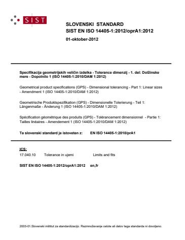 EN ISO 14405-1:2012/oprA1:2012