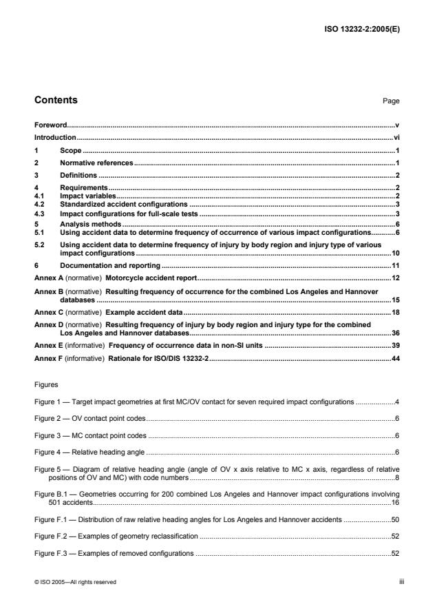 ISO 13232-2:2005 - Motorcycles -- Test and analysis procedures for research evaluation of rider crash protective devices fitted to motorcycles