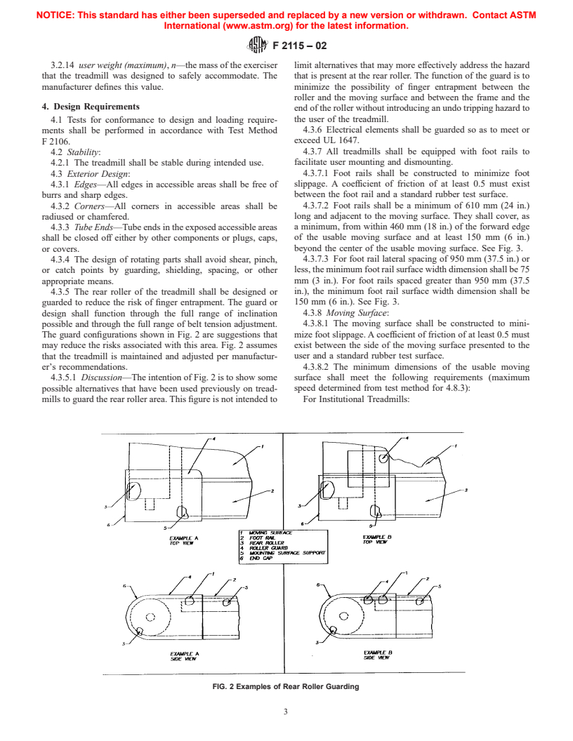 ASTM F2115-02 - Standard Specification for Motorized Treadmills