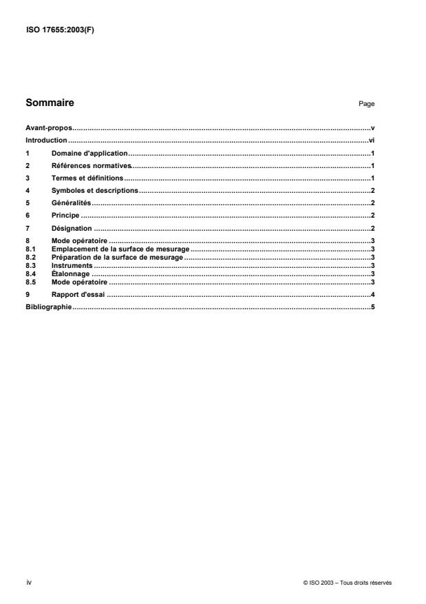 ISO 17655:2003 ISO 17655:2003 - Essais destructifs des soudures sur matériaux métalliques -- Méthode d'échantillonnage pour la mesure de la ferrite delta - Page 4 preview