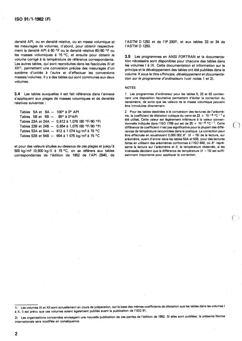 ISO 91-1:1982 ISO 91-1:1982 - Petroleum measurement tables — Part 1: Tables based on reference temperatures of 15 degrees C and 60 degrees F
Released:2/1/1982 - Page 4 preview