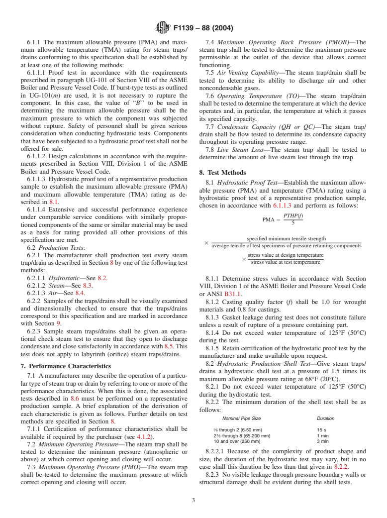 ASTM F1139-88(2004) - Standard Specification for Steam Traps and Drains