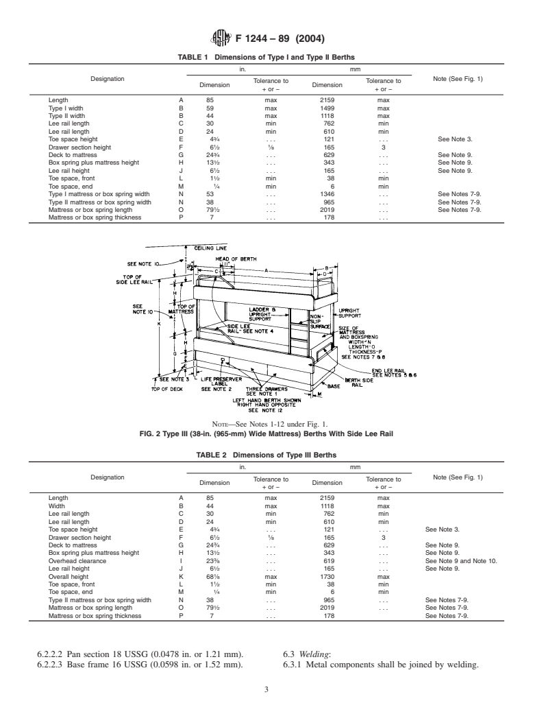 ASTM F1244-89(2004) - Standard Specification for Berths, Marine