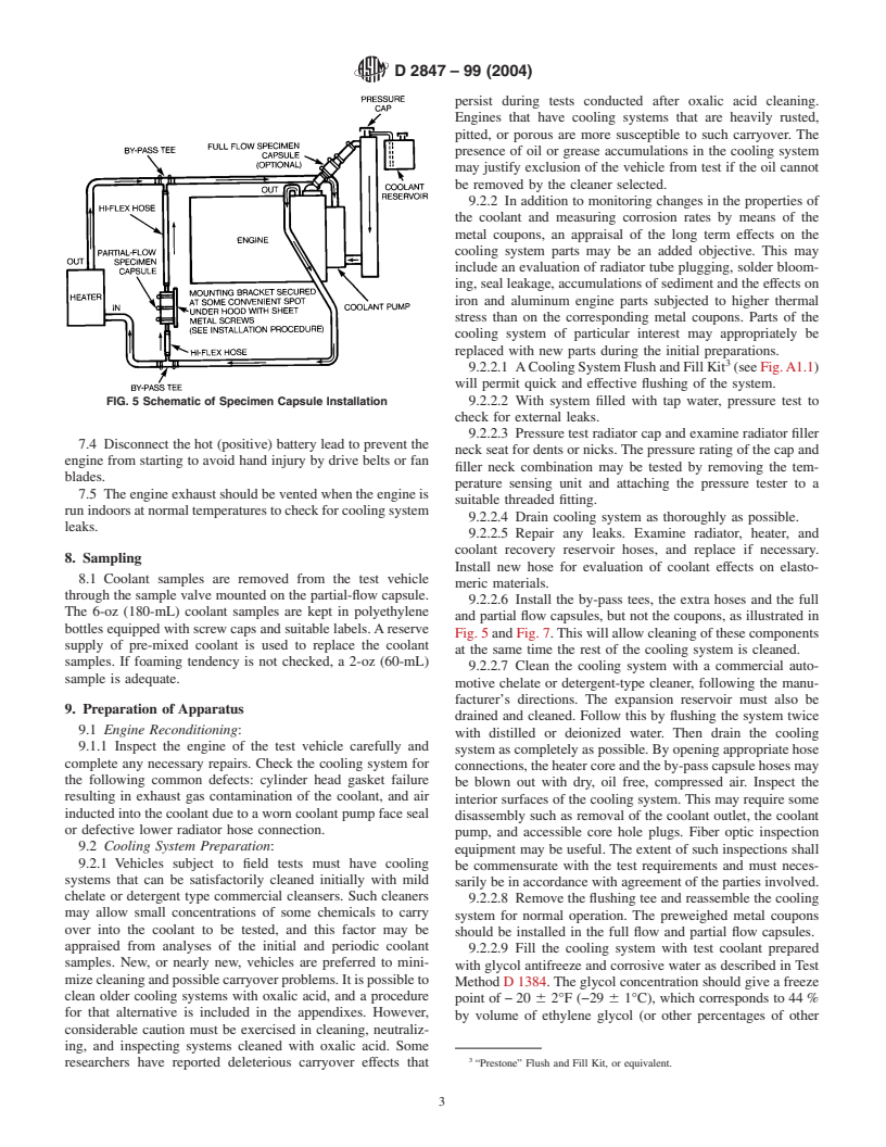 ASTM D2847-99(2004) - Standard Practice for Testing Engine Coolants in Car and Light Truck Service