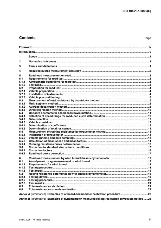 ISO 10521-1:2006 - Road vehicles -- Road load