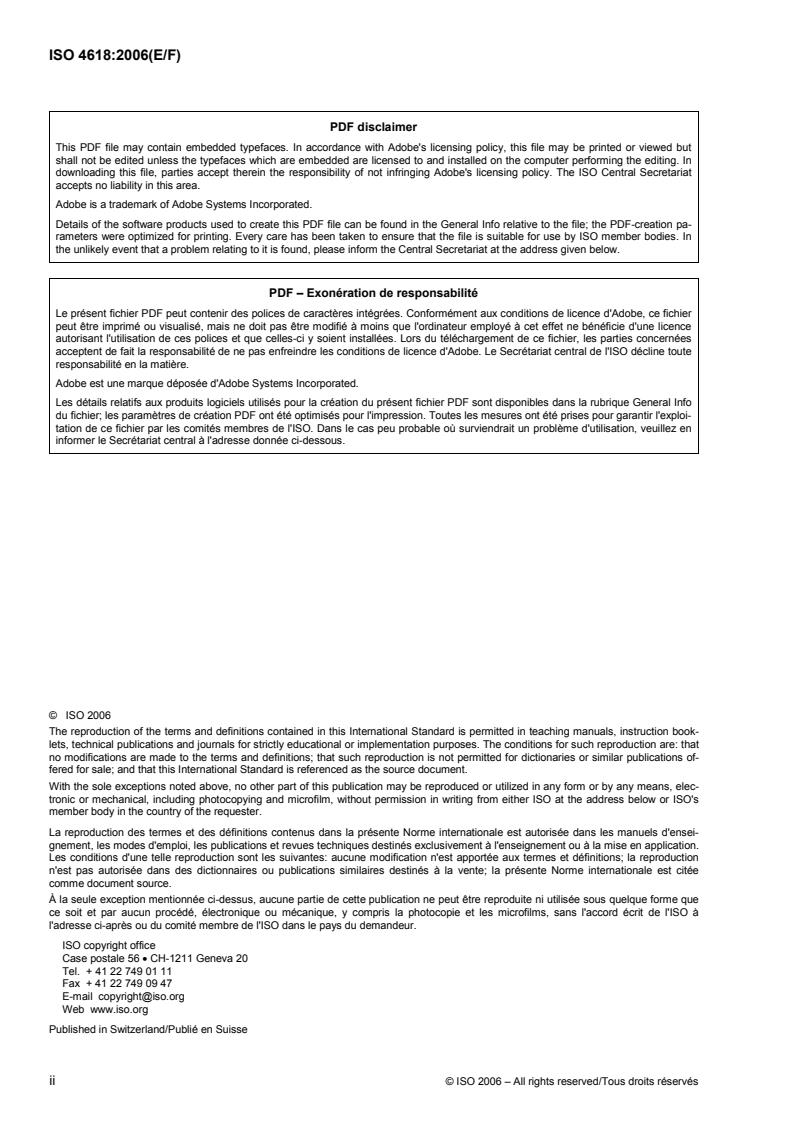 ISO 4618:2006 ISO 4618:2006 - Page 2 preview