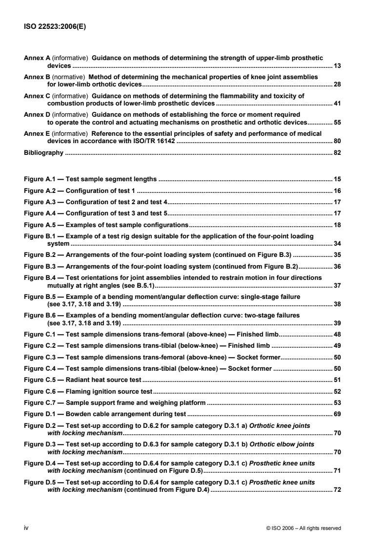 ISO 22523:2006 ISO 22523:2006 - External limb prostheses and external orthoses — Requirements and test methods
Released:9/14/2006 - Page 4 preview