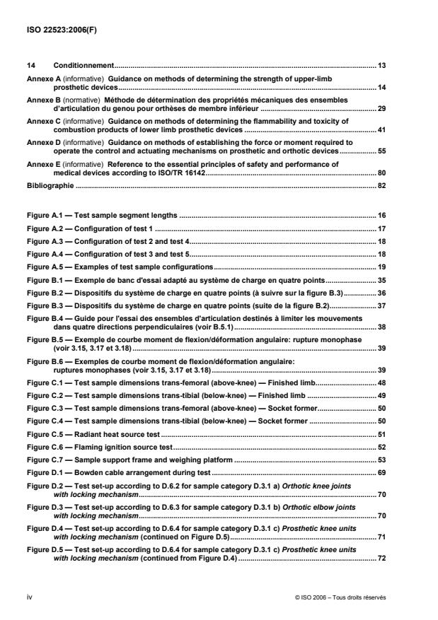 ISO 22523:2006 ISO 22523:2006 - Protheses de membre externes et ortheses externes -- Exigences et méthodes d'essai - Page 4 preview