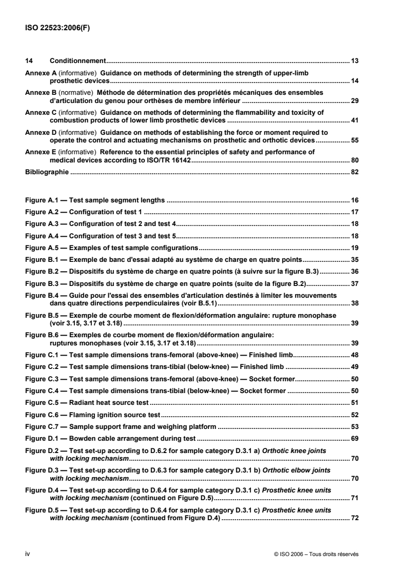 ISO 22523:2006 ISO 22523:2006 - Prothèses de membre externes et orthèses externes — Exigences et méthodes d'essai
Released:9/14/2006 - Page 4 preview