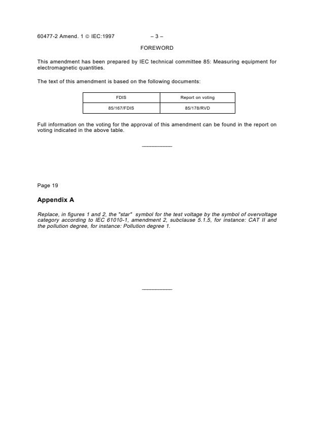 IEC 60477-2:1979/AMD1:1997 - Amendment 1 - Laboratory resistors. Part 2: Laboratory a.c. resistors