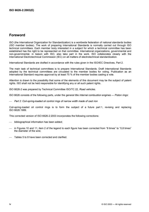 ISO 6626-2:2003 ISO 6626-2:2003 - Internal combustion engines -- Piston rings - Page 4 preview