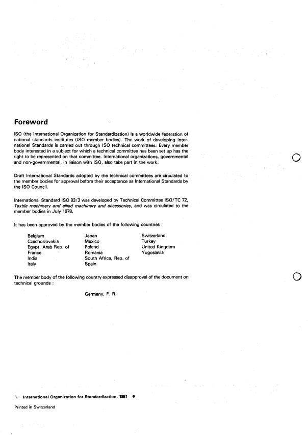 ISO 93-3:1981 ISO 93-3:1981 - Textile machinery and accessories -- Cylindrical sliver cans - Page 2 preview