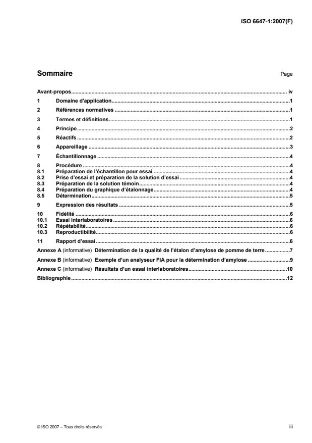 ISO 6647-1:2007 - Riz -- Détermination de la teneur en amylose