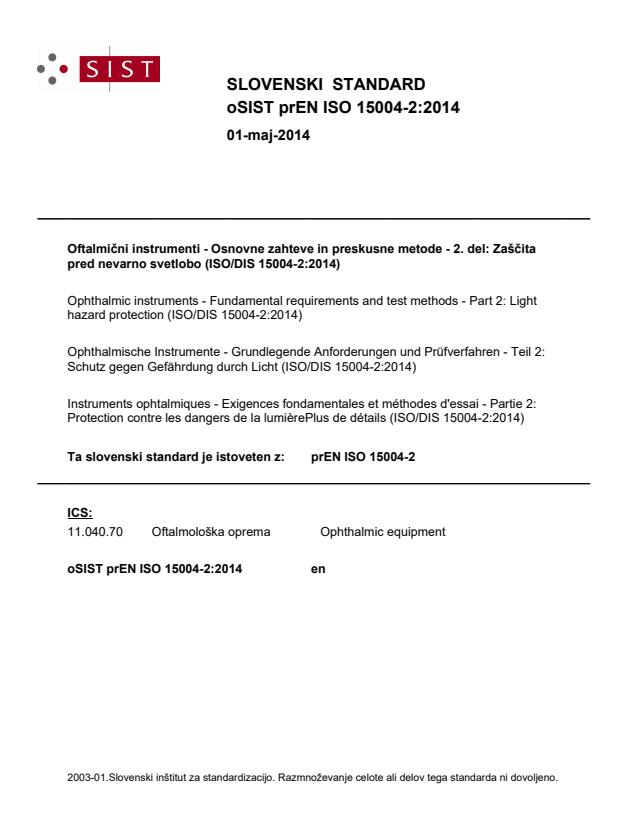 prEN ISO 15004-2:2014