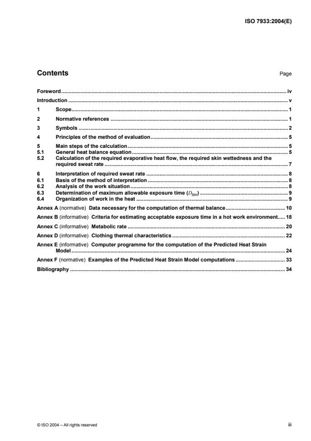 ISO 7933:2004 - Ergonomics of the thermal environment -- Analytical determination and interpretation of heat stress using calculation of the predicted heat strain