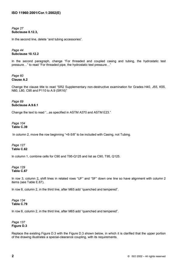 ISO 11960:2001/Cor 1:2002 ISO 11960:2001/Cor 1:2002 - Page 2 preview
